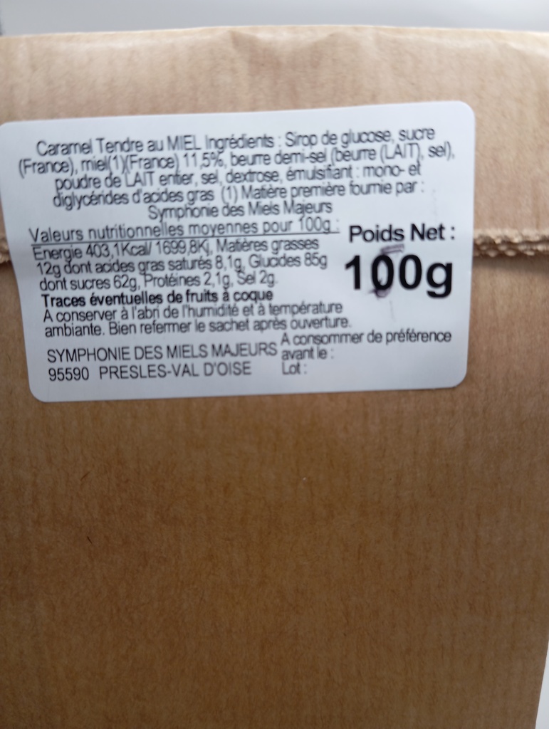 Caramel tendre au miel