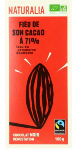 Naturalia Chocolat Noir Dégustation Bio 71% 100g