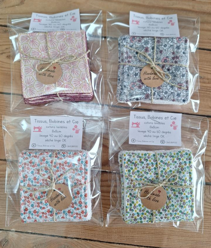 Lot de 6 cotons lavables 